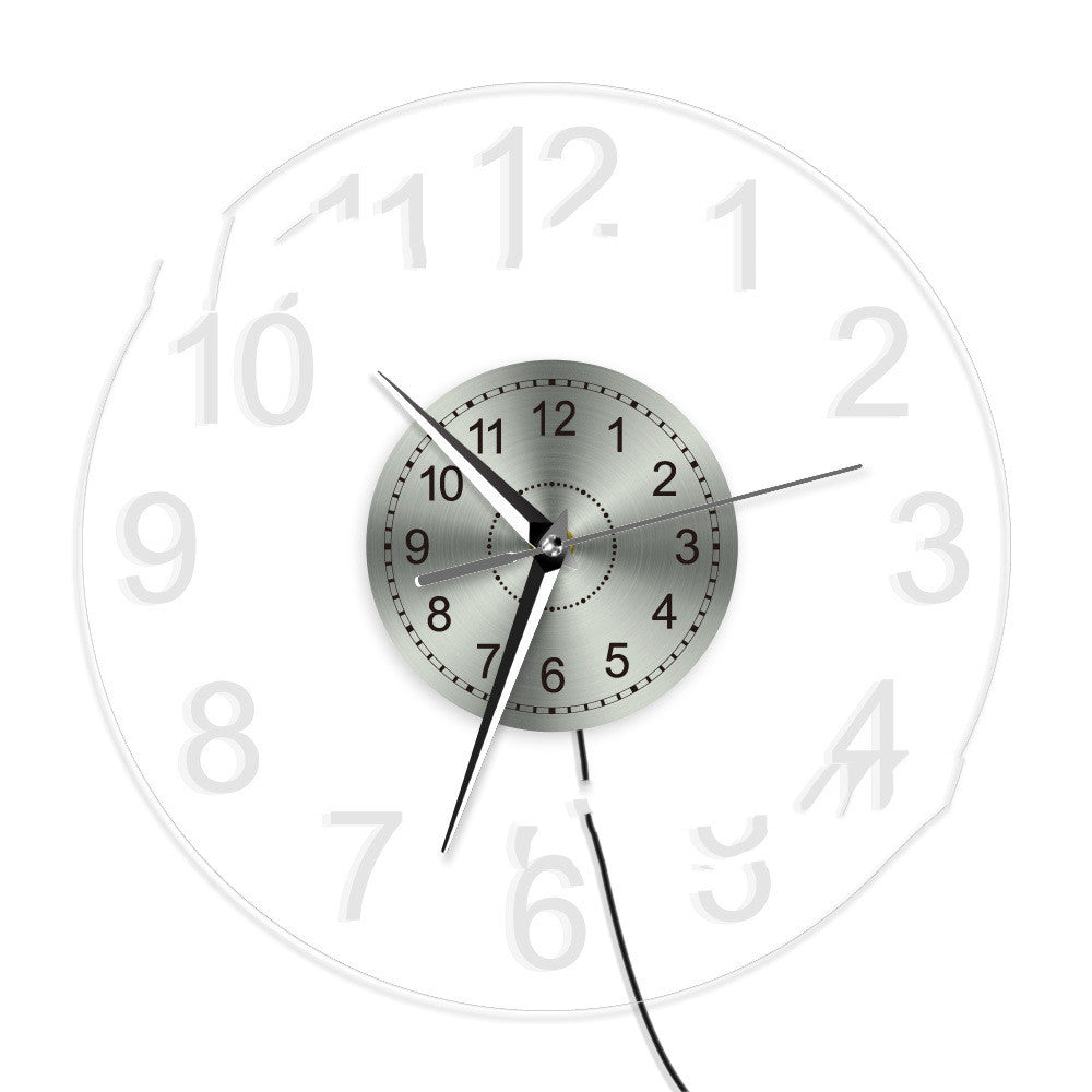 Factory Customized Arabic Numerals Transparent Acrylic Wall Clock