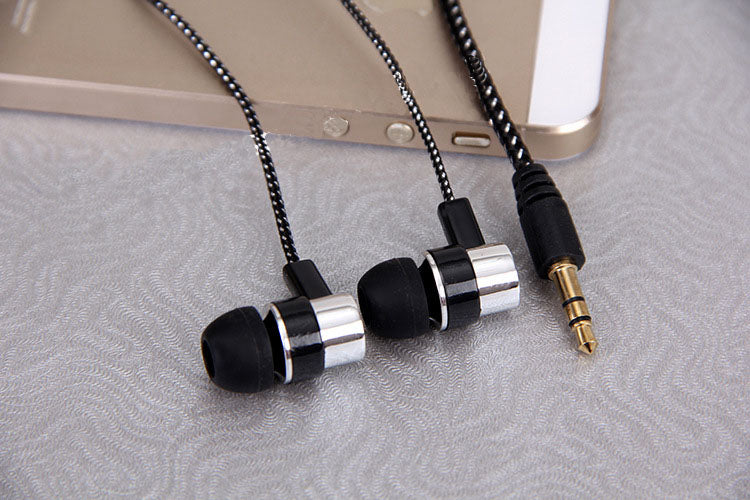 Wholesale fashion MP3 mp4 wiring cloth rope subwoofer headset ear ear wire braided rope