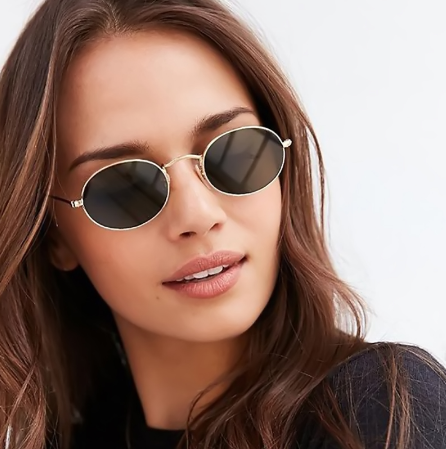 Fashion Women Sunglasses 2021 Famous Oval Sun Glasses Luxury Brand Metal Round Frames Black Small Cheap Eyewear