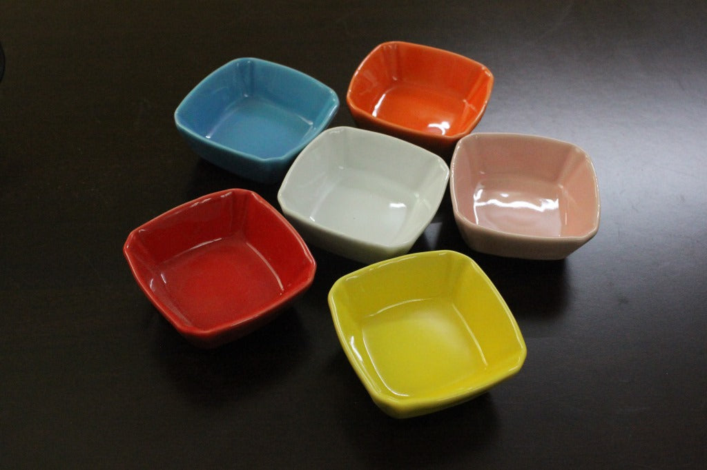 Square ceramic saucer kitchen multipurpose seasoning sauce vinegar sauce dish with multi colored glaze tableware home