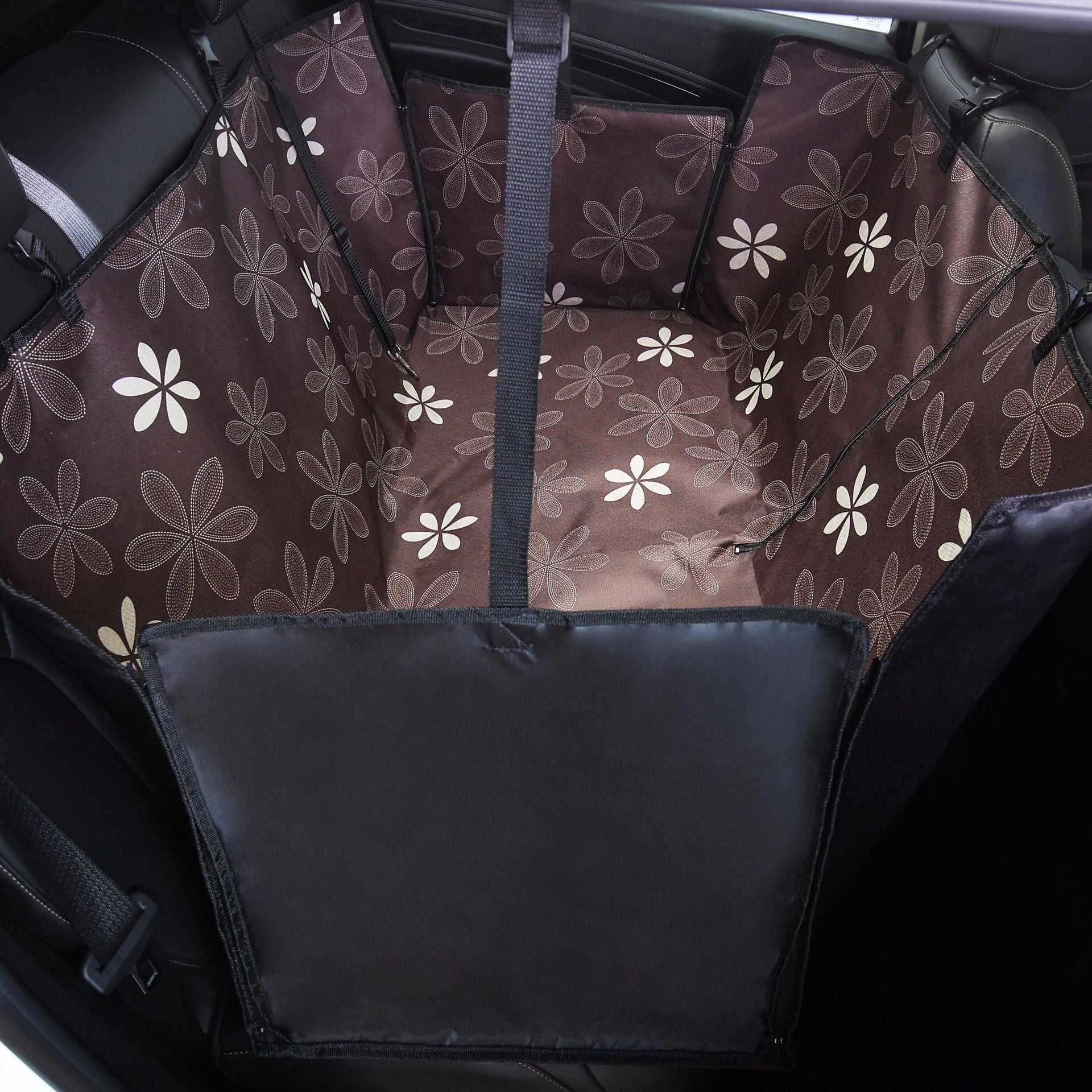 Printed Simple Rear Two-seater Car Mat For Pet Car