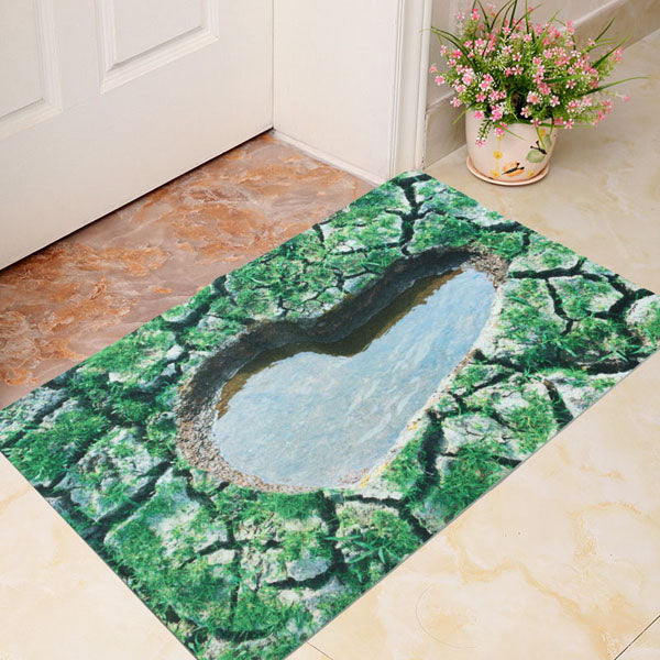 40 x 60cm 3D Natural Views Room Door Mat Kicthen Bathroom Non-slip Rug Floor Carpet 
