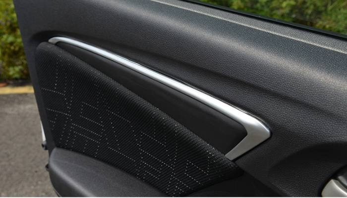 Modified door trims in the car