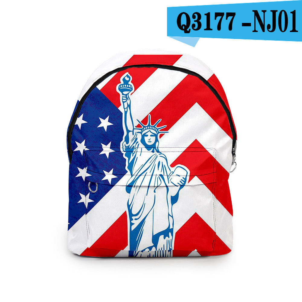 3D Digital Printing Casual Oxford Cloth Backpack