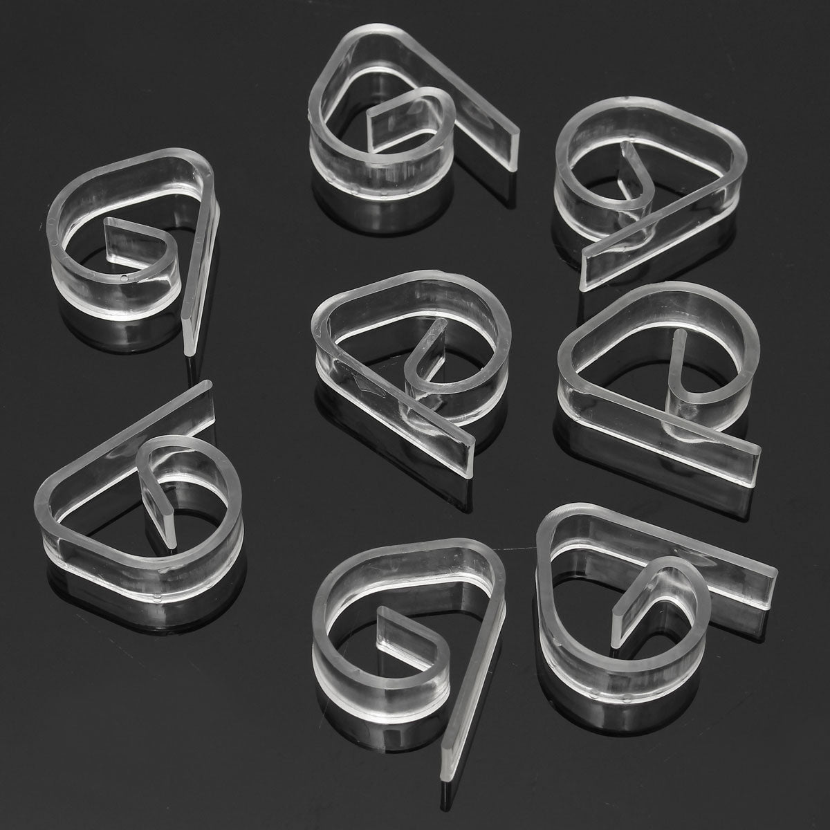 8pcs/lot Clear Plastic Transparent Tablecloth Cover Clips for Wedding Props Table Skirting Buckle 