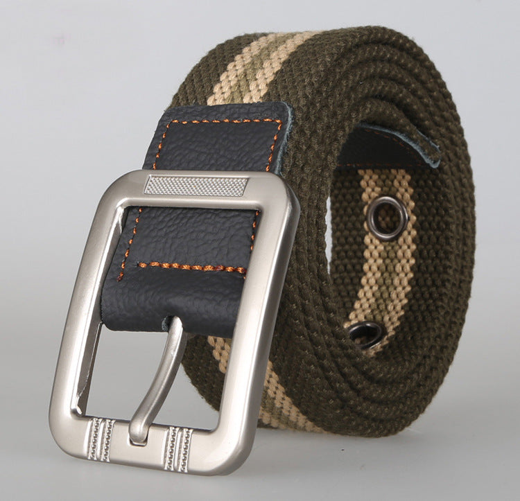 KALOAD P8 125cm 3.8cm Unisex Casual Belts + Outdoor Sport Tactical Belt Pin Buckle Canvas Waist Belt For Women Man