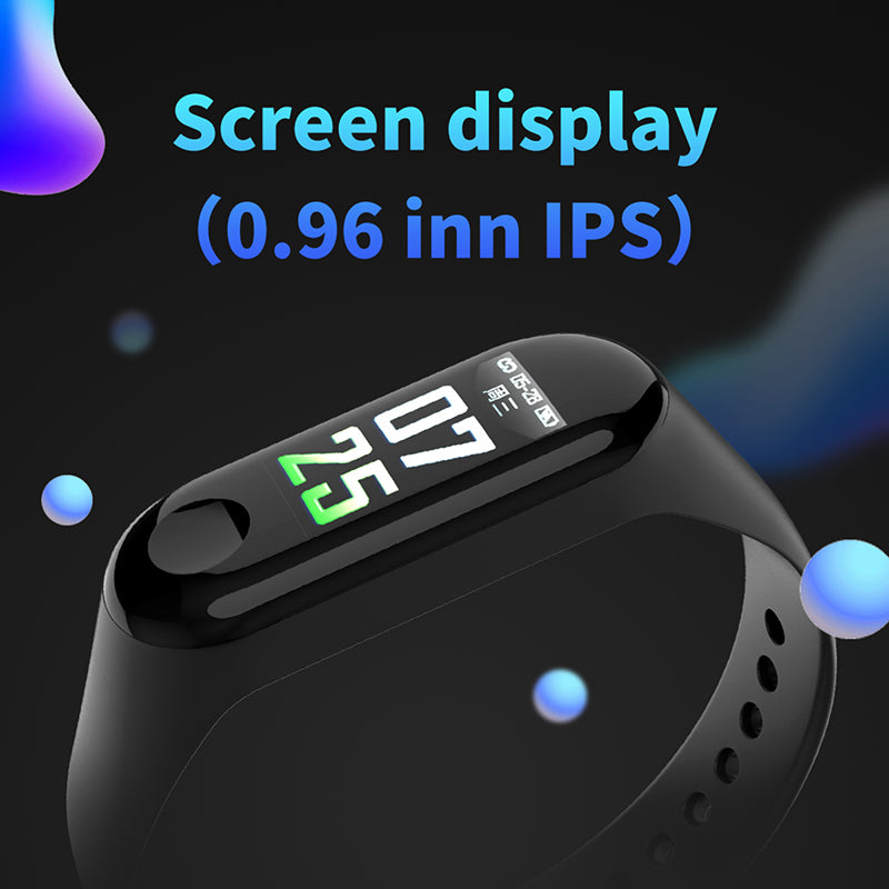 XANES M3B 0.96" Color Screen Waterproof Smart Watch Heart Rate Monitor Fitness Bracelet Mi Band