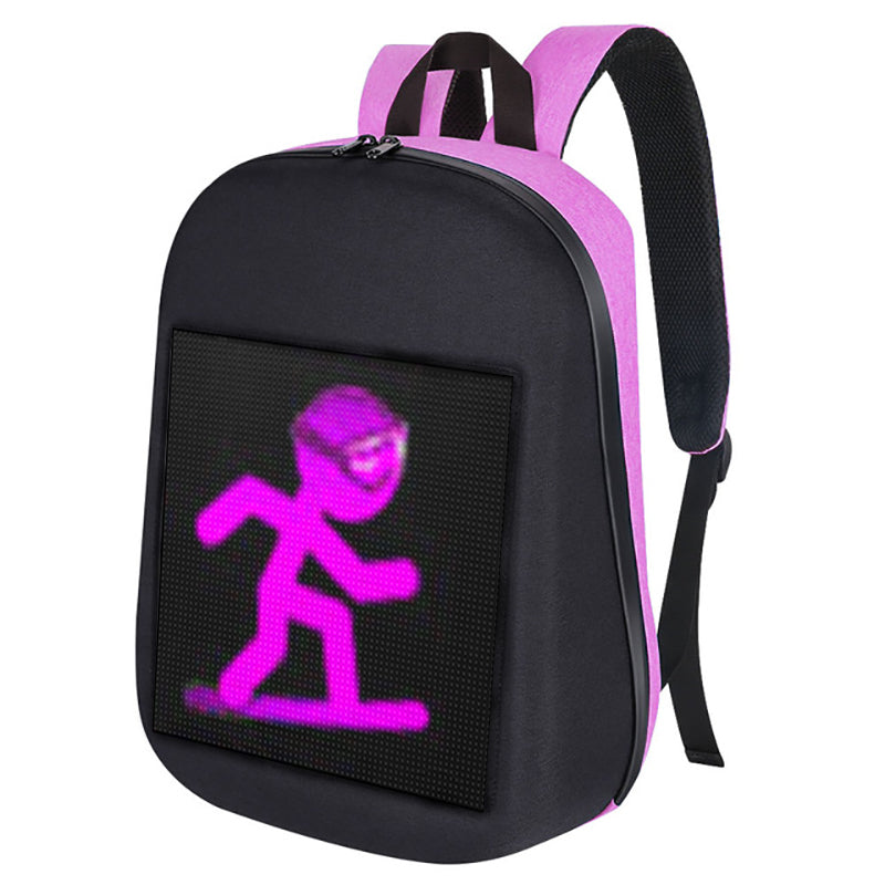 LED Screen Dynamic Backpack DIY Backpack WiFi LED City Walking Advertising BackBag