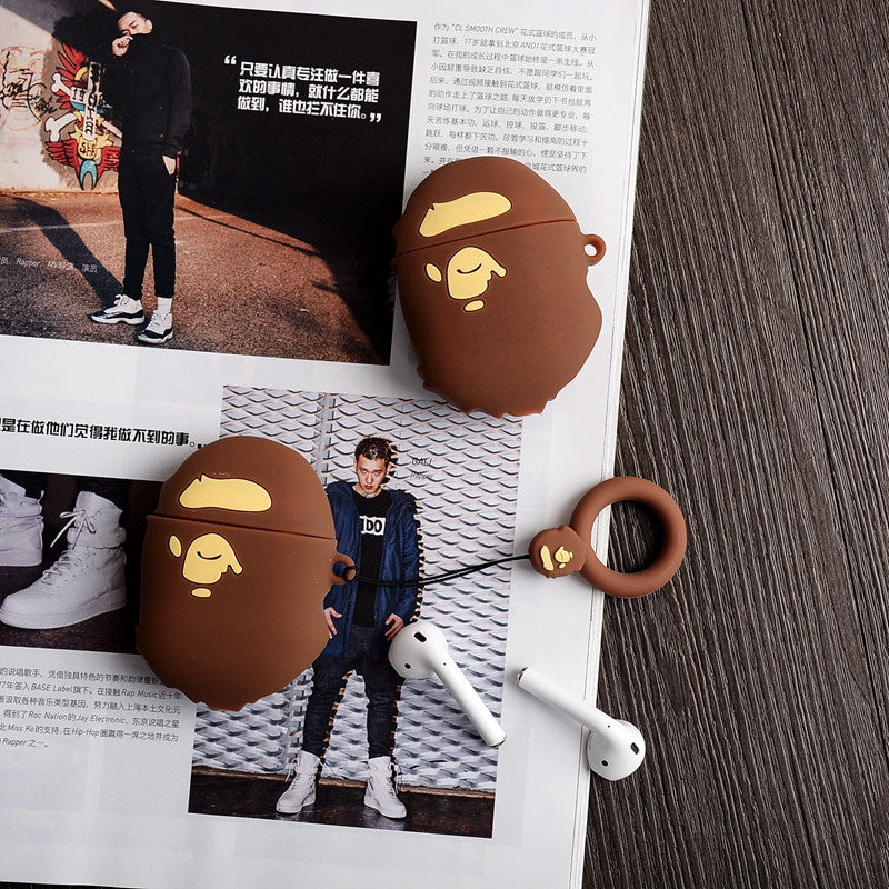 Silicone earphone case with protective ring