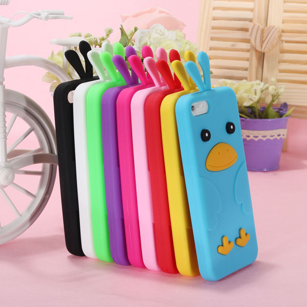 Colorful Cute Lovely Chick Shaped Soft Silicone Case For iPhone 5