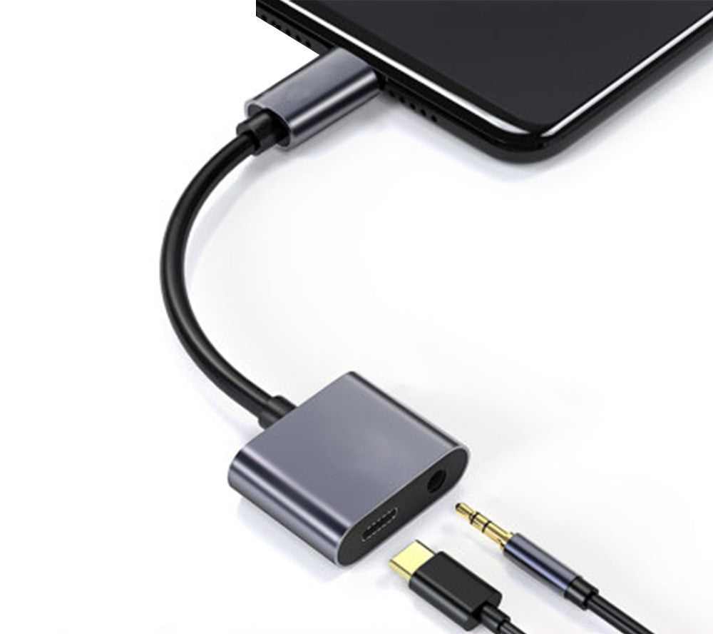 Mobile phone adapter to listen to songs two in one