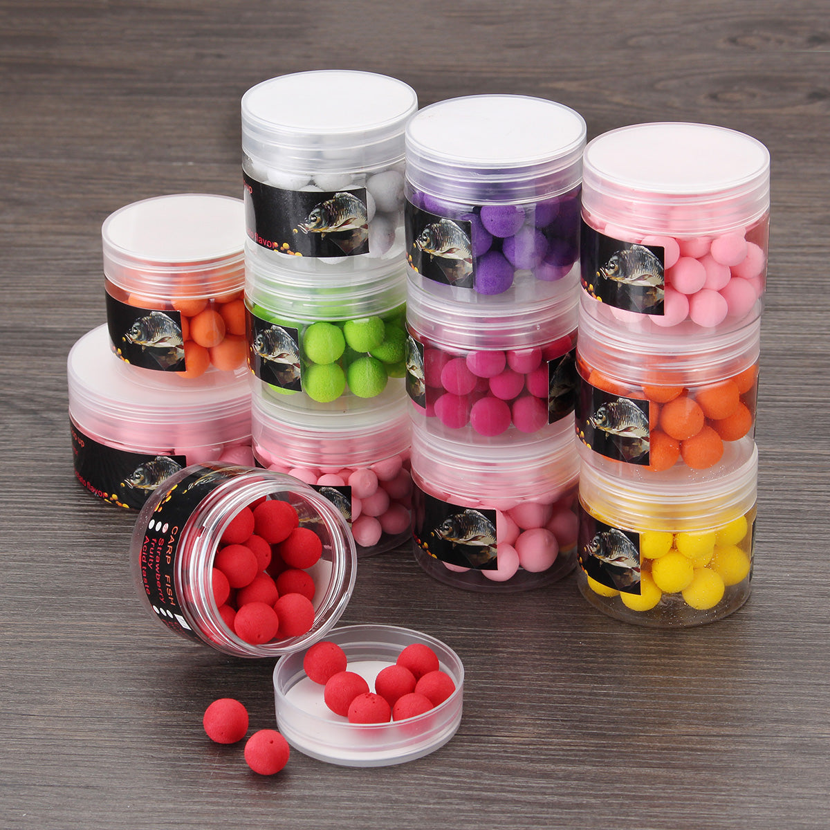 ZANLURE 8-14mm Course Carp Fishing Lures Pop Ups Baits 9 Colors 9 Flavours Floating Lure Ball Beads