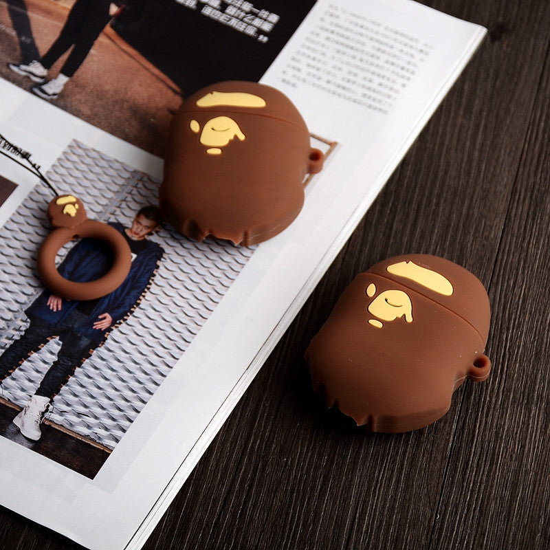 Silicone earphone case with protective ring