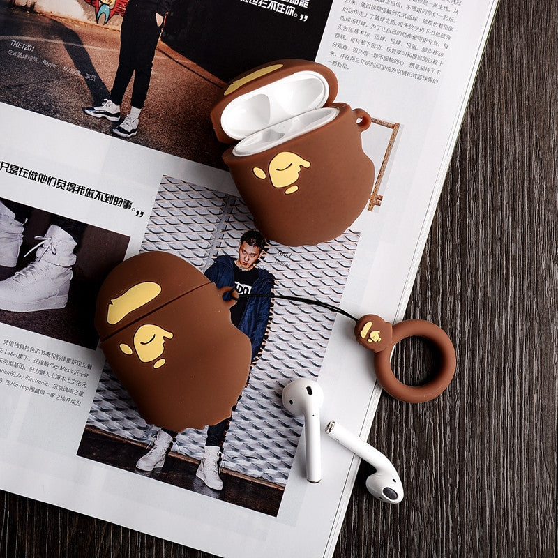 Silicone earphone case with protective ring