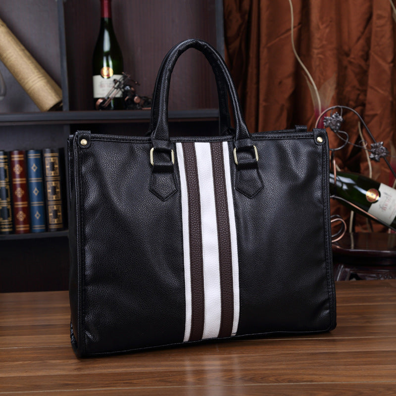 The new fashion men's Shoulder Bag Messenger Bag Handbag Purse simple business casual briefcase
