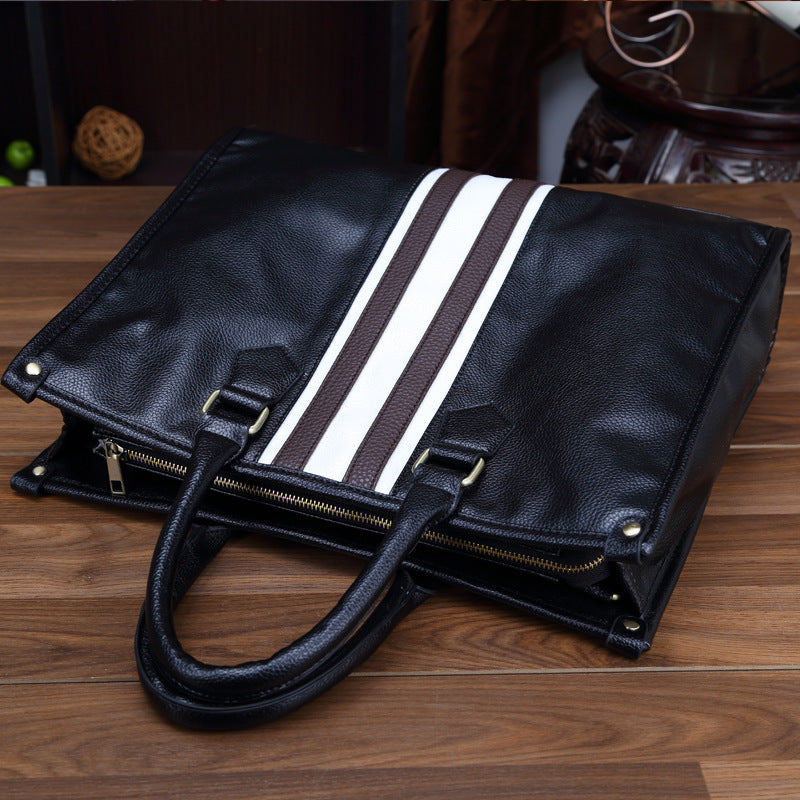 The new fashion men's Shoulder Bag Messenger Bag Handbag Purse simple business casual briefcase