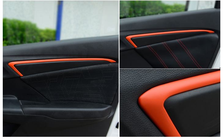 Modified door trims in the car