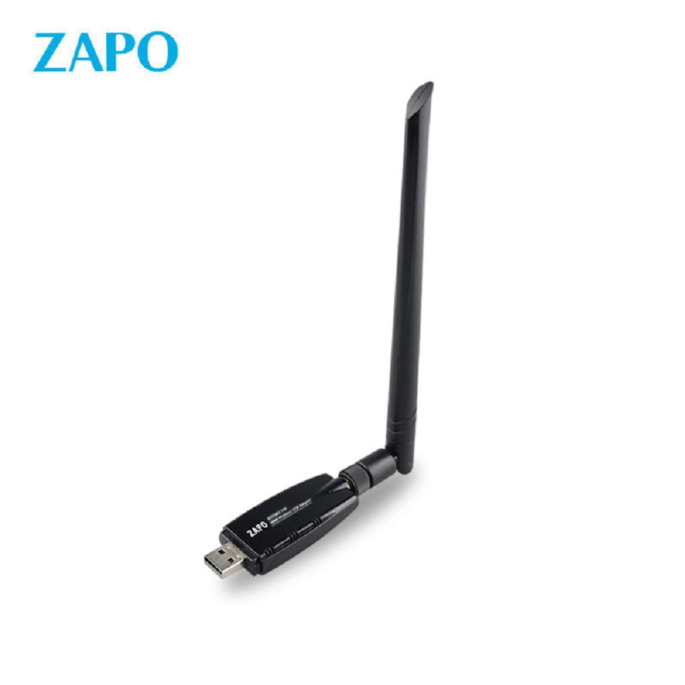 ZAPO Wifi Adapter AC 300Mbps Wireless Wifi Dongle 5Ghz/2.4Ghz Long Range WIFI Receiver Adapter  USB with High Gain Antenna Compatible Windows XP/Vista/7/8.1/10