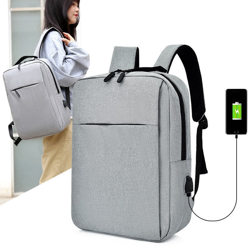 USB Backpack Simple Casual Backpack Female Computer Bag