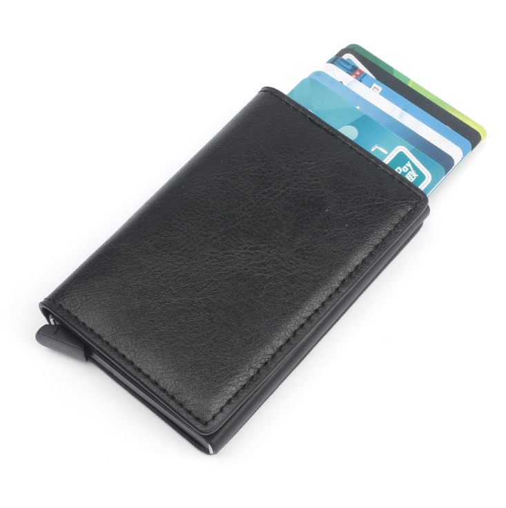 PU Automatic Card Card Holder RFID Multi-function Card Holder