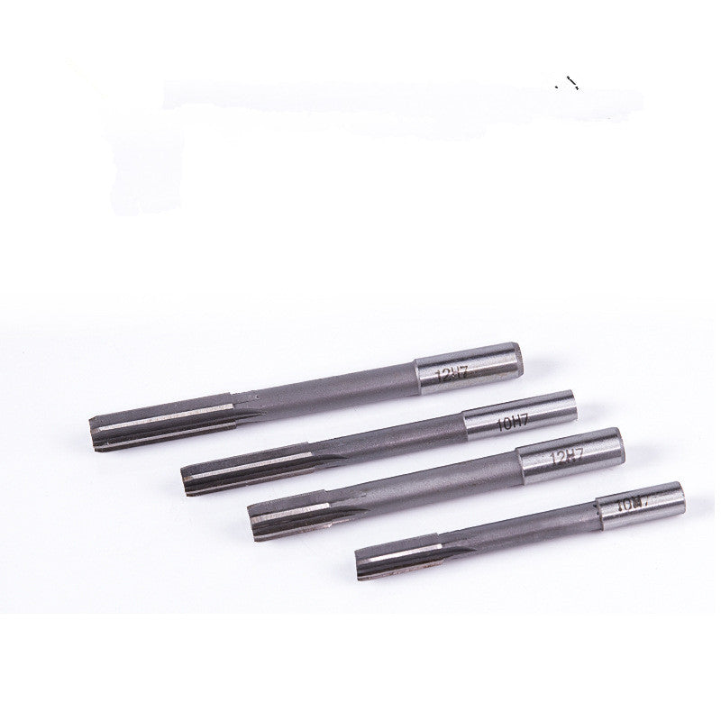 High-speed Steel High-precision Spiral Inner Hole White Steel Alloy Straight Shank Reamer