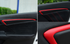 Modified door trims in the car