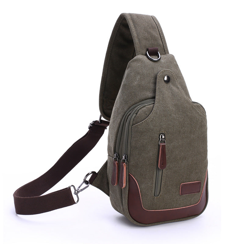 Professional manufacturers supply the new men's fashion bag wash water quality canvas bag Crossbody Bag chest