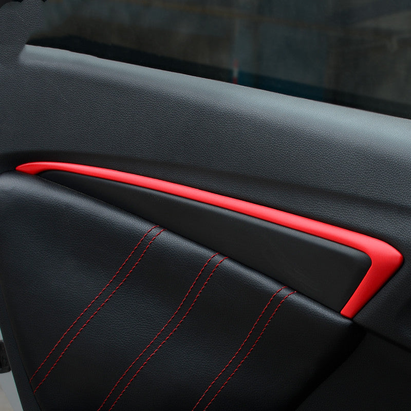 Modified door trims in the car