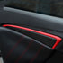 Modified door trims in the car