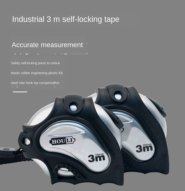 Self-locking steel tape measure
