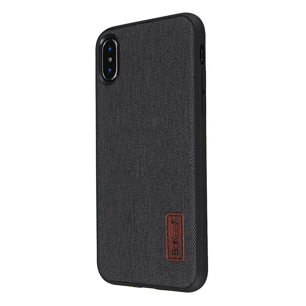 Bakeey Canvas Shockproof Fingerprint Resistant Protective Case For iPhone X