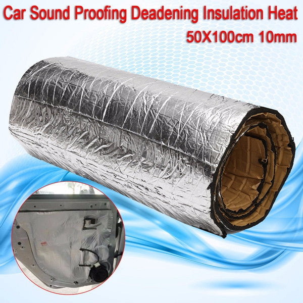 100cmx50cm Car Sound Proofing Deadening Anti-noise Insulation Heat Glass Fiber Cotton
