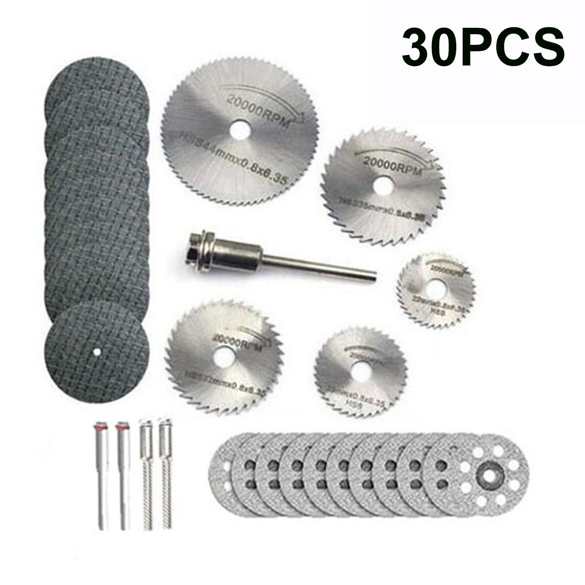 30/32/40/44Pcs Mini Circular Saw Blade Set Resin Wheels Diamond Cutting Discs Rotary Tool Accessories for Dremel Wood Plastic