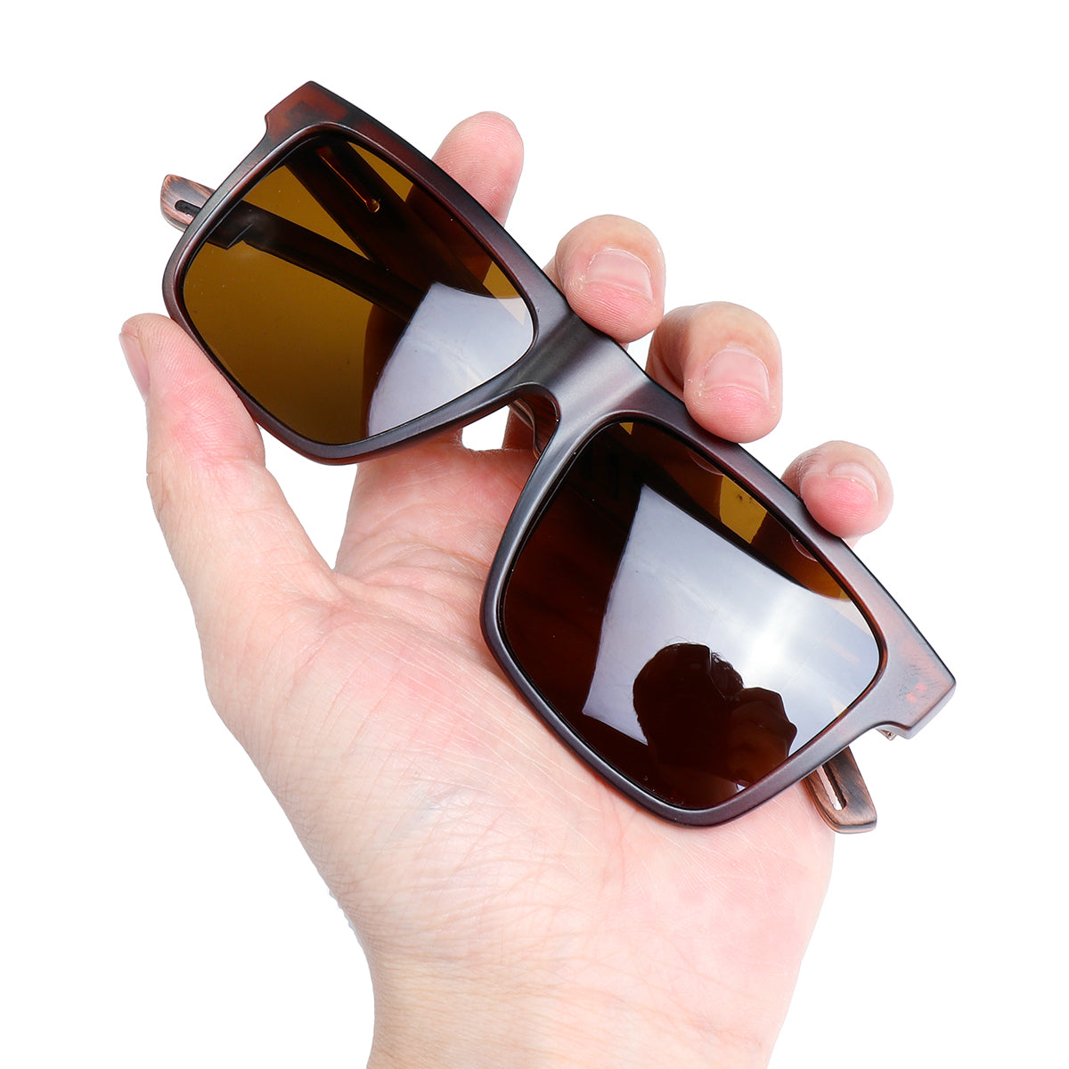 Wooden Polarized Sunglasses Mens Womens Square Glasses Bamboo Wood Glasses w/ Box
