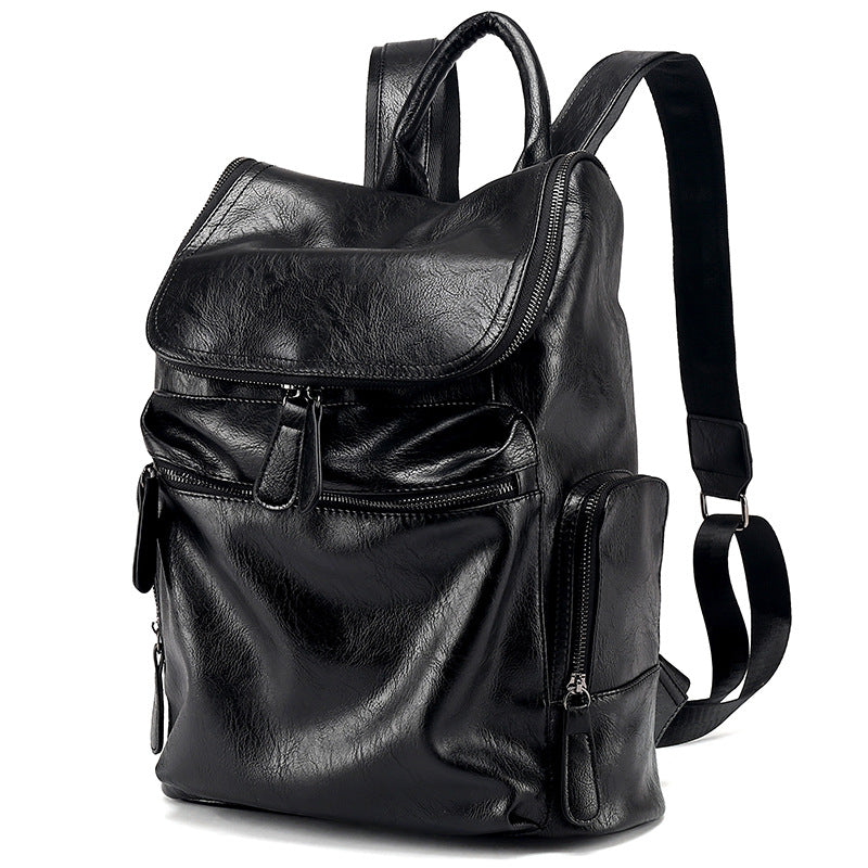 2021 New Style Men's fashion backpack, Korean leather, leisure backpack backpack, laptop bag, one on behalf of