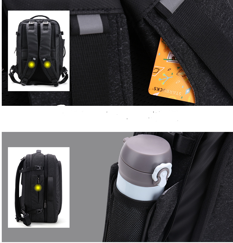 New men's business casual backpack Oxford cloth splash-proof multi-function backpack breathable decompression men's bag