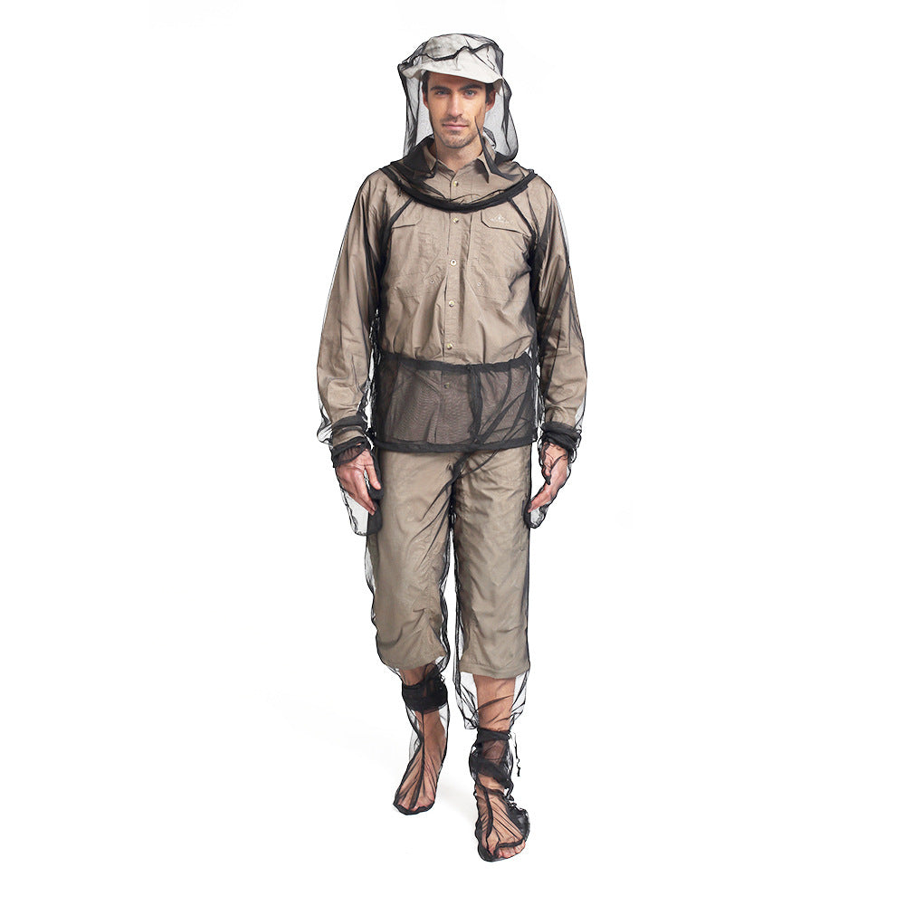 Outdoor leisure fishing mosquito suit four-piece suit