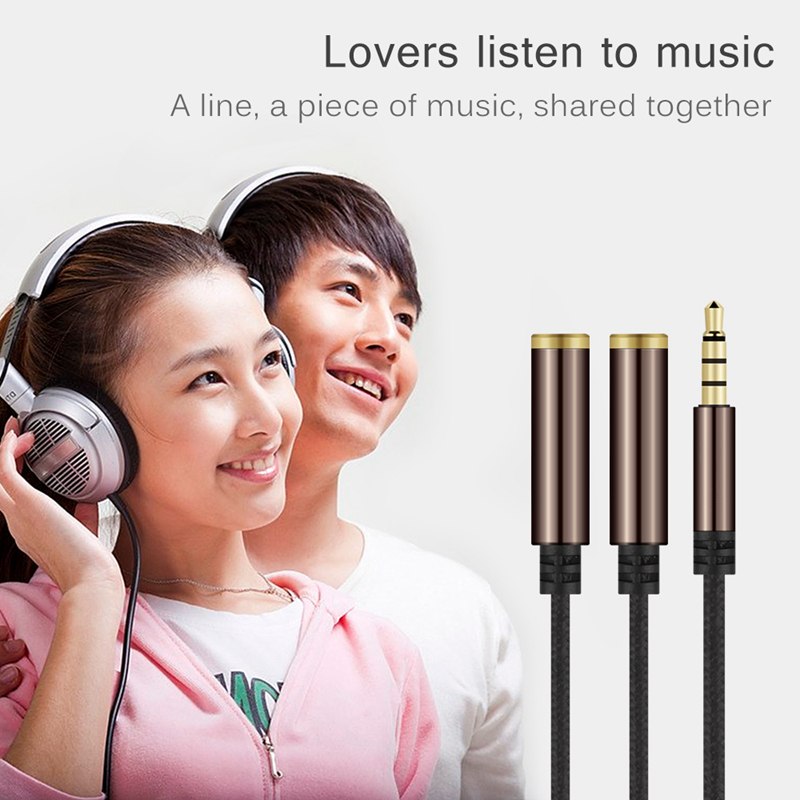 Headphones one-two couples sharer audio conversion line mobile phone splitter