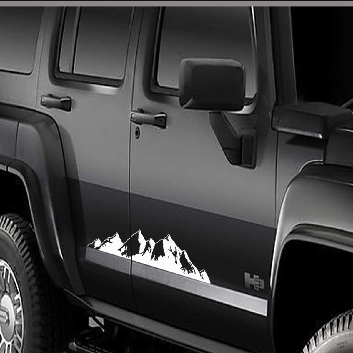 76x16cm Snow Mountain Car Stickers Vinyl Decal Auto Body Truck Tailgate Window Door Universal