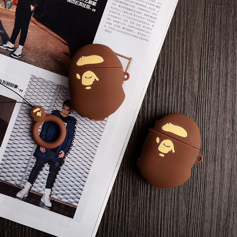 Silicone earphone case with protective ring
