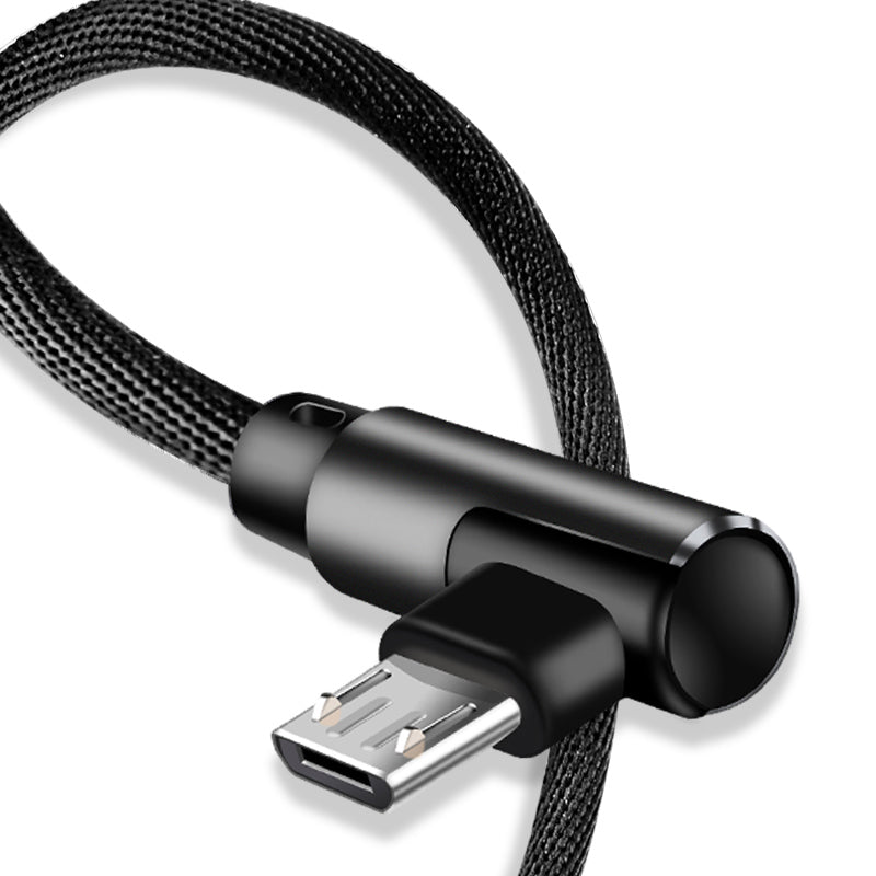 SUNTAIHO Data Cable 3A Double Elbow USB Type-C 2.1A Micro USB Charging Line Fast Charging For MI10 Note 9S S20 Oneplus 8Pro