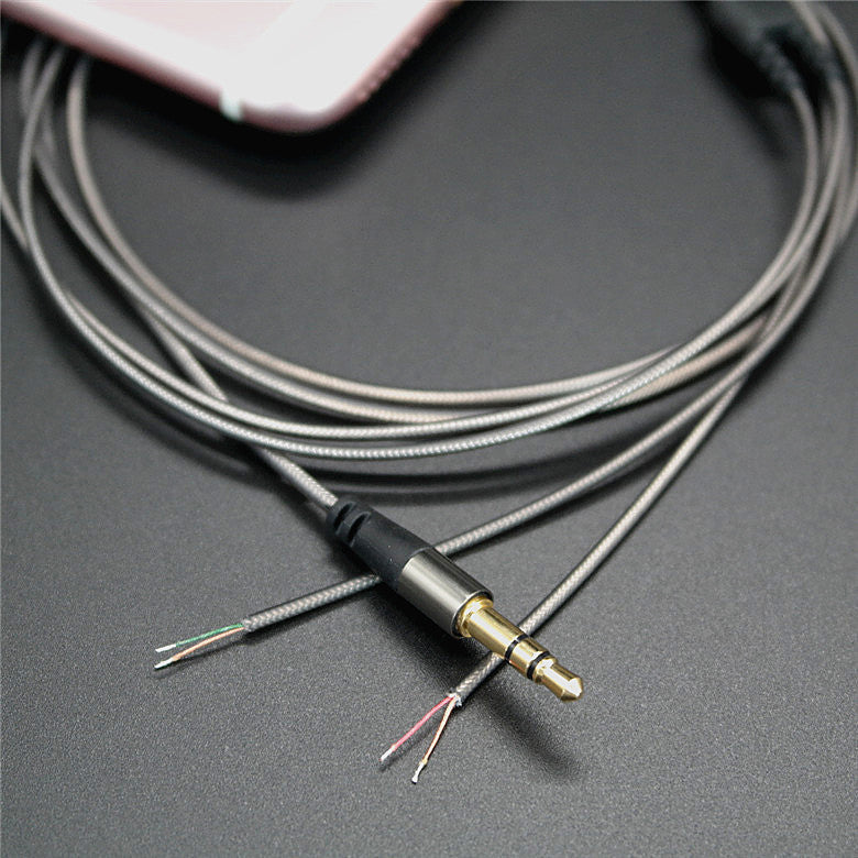 New first fashion MP3 headphone wire TPE aluminum foil metal semi-finished line DIY feverish wire
