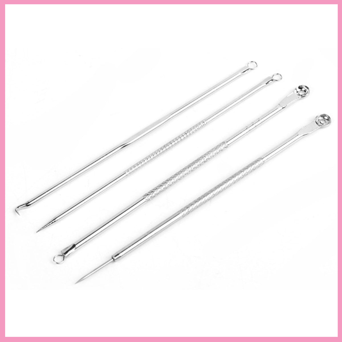 Acne Needle Set 4PCS Blackhead Acne Remover Extractor Pimple Comedone Removal Tool Kit for Facial Care Skin