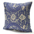 45x45cm Vintage Oriental Retro Blue Floral Linen Pillow Case Cushion Cover Home Decor