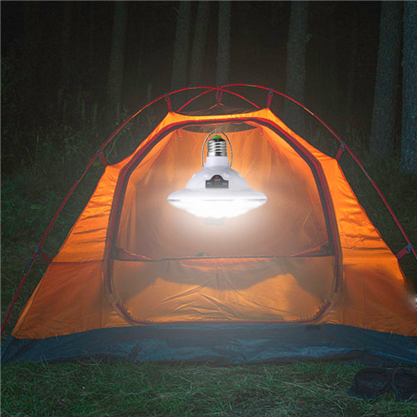 E27 Solar/Battery Powered 22LED Remote Control Camping Light Outdoor Hooking Emergency Lamp