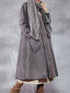 Casual Loose Plaid Solid Pockets Stand Collar Coat