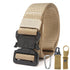 125cm Men's 1000D Nylon Belt Metal Buckle Quick Release Tactical Belts With Carabiner Eagle Mouth Buckle Beverage Hanging Belt