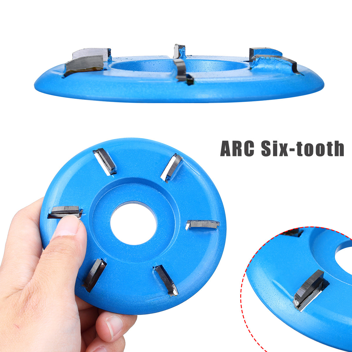ARC 5-tooth Plane Wood Carving Tool Milling Cutter For 22mm Angle Grinder Woodworking