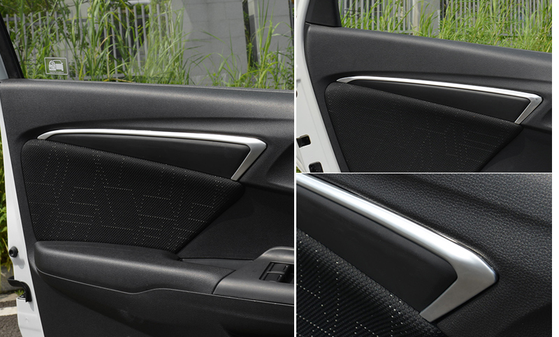 Modified door trims in the car