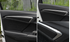 Modified door trims in the car